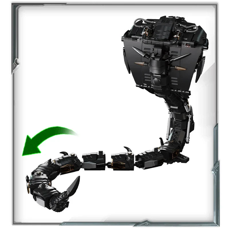 Cyber-Serpent Mechanical Snake - 1000+ Piece Technical Building Set