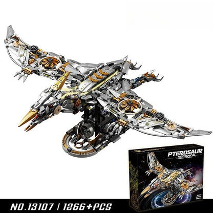 Mechanical Pterosaur MOC - Light-Up Dinosaur Building Set