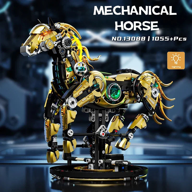 Motorized Horse - 1055Pcs Mechanical STEM Building Set