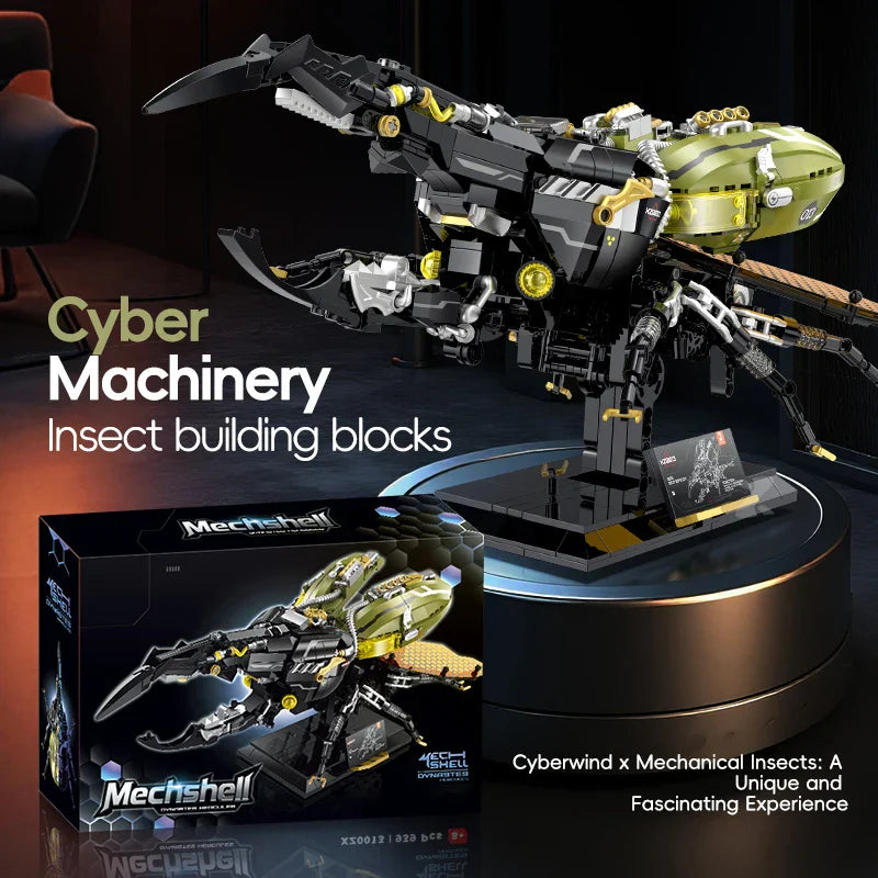 CyberMech Neon Insect Series - Cyberpunk Building Block Model Kit
