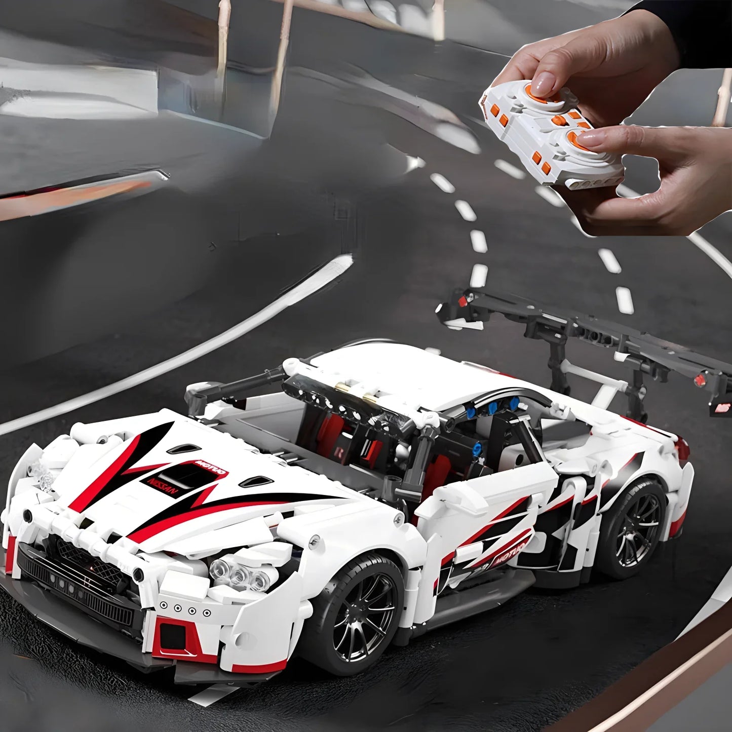 Velocity GT 1:14 Building Block RC Sports Car - 1209 Pieces