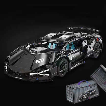 Velocity Blue 1:14 Supercar - 1280 PCS STEM Building Block Set