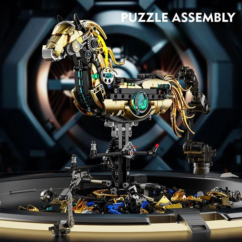 Motorized Horse - 1055Pcs Mechanical STEM Building Set
