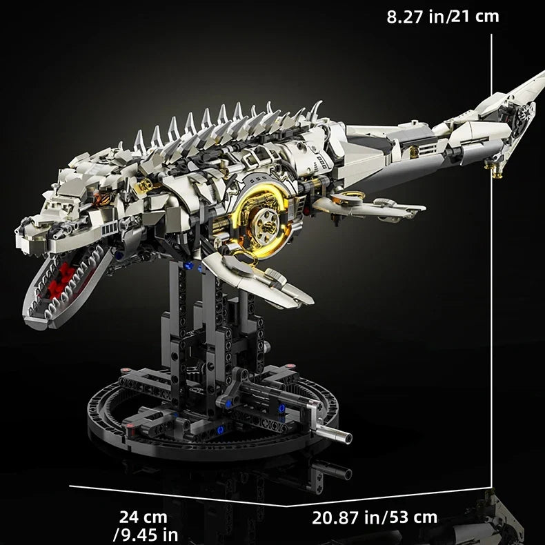 Technical Mosasaurus - 1413pcs Motorized Building Set