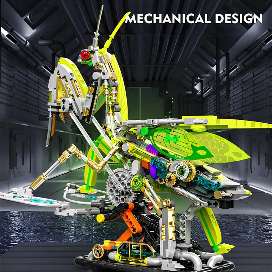 Luminous Mantis Robot - 999Pcs 3D Puzzle Building Set