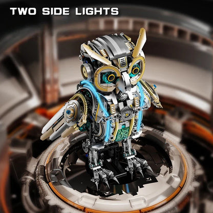Motorized Owl - 1296Pcs Kinetic Steampunk Building Set