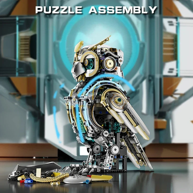 Motorized Owl - 1296Pcs Kinetic Steampunk Building Set