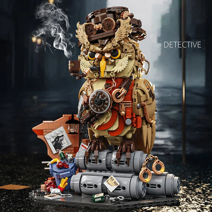 Owl Detective Magic Animal - 1200+ Piece MOC Building Block Set